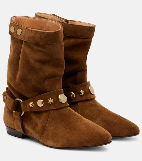 Isabel Marant Stania studded suede ankle boots 1