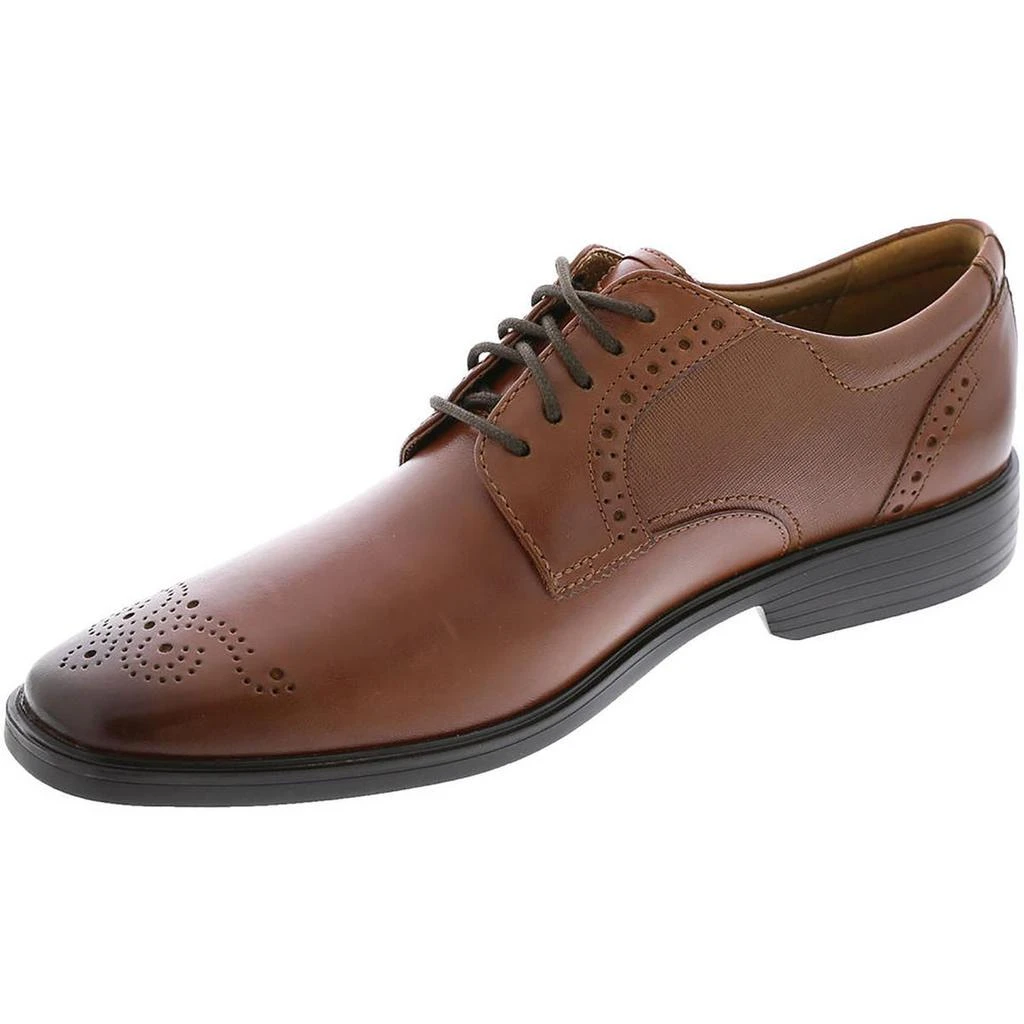 Clarks lite Tie Mens Leather Lace-up Derby Shoes 2