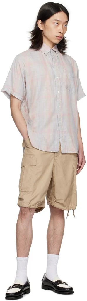 BEAMS PLUS Pink & Blue Classic Fit Shirt 4