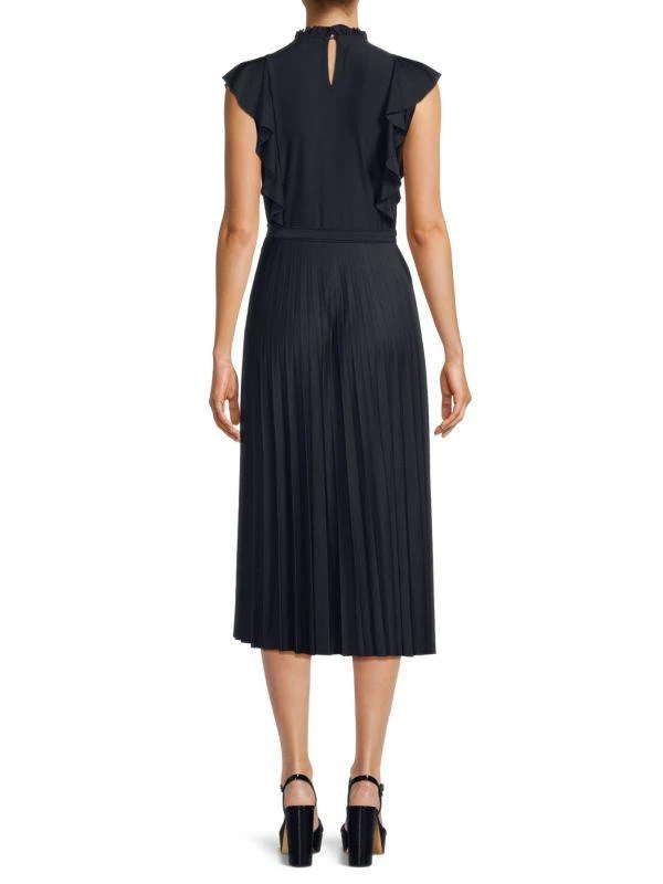Sharagano Pleated & Belted Midaxi Dress 2