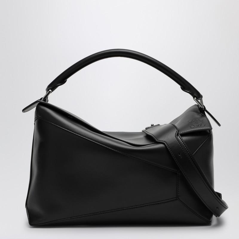 Loewe Large Puzzle black calfskin bag