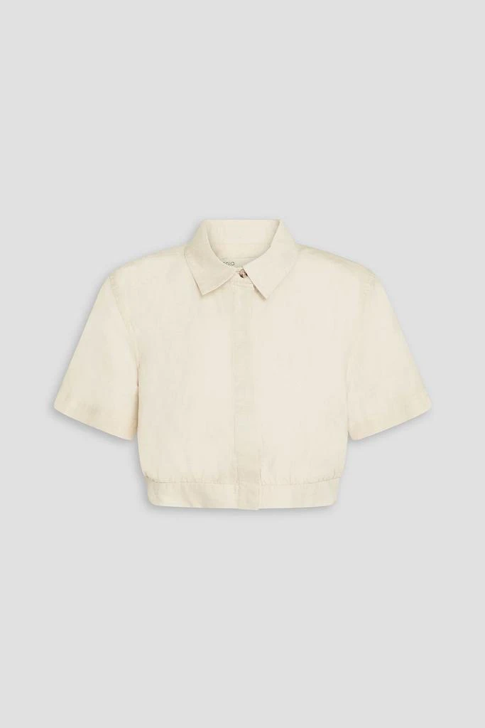 Onia Cropped linen and Lyocell-blend shirt 1