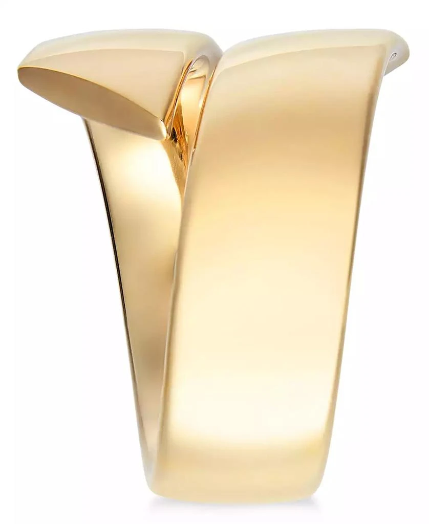 Italian Gold Bypass Ring in 14k Yellow Gold and 14k White Gold 4