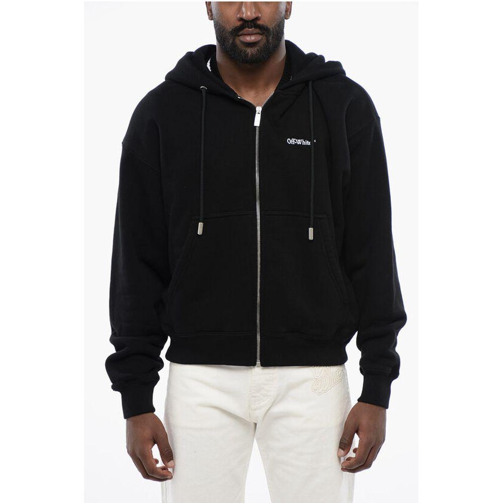 Off-White Off- Hoodie TATTOO ARROW ZIP SKATE with 2 Pockets and Zip Men's Closure