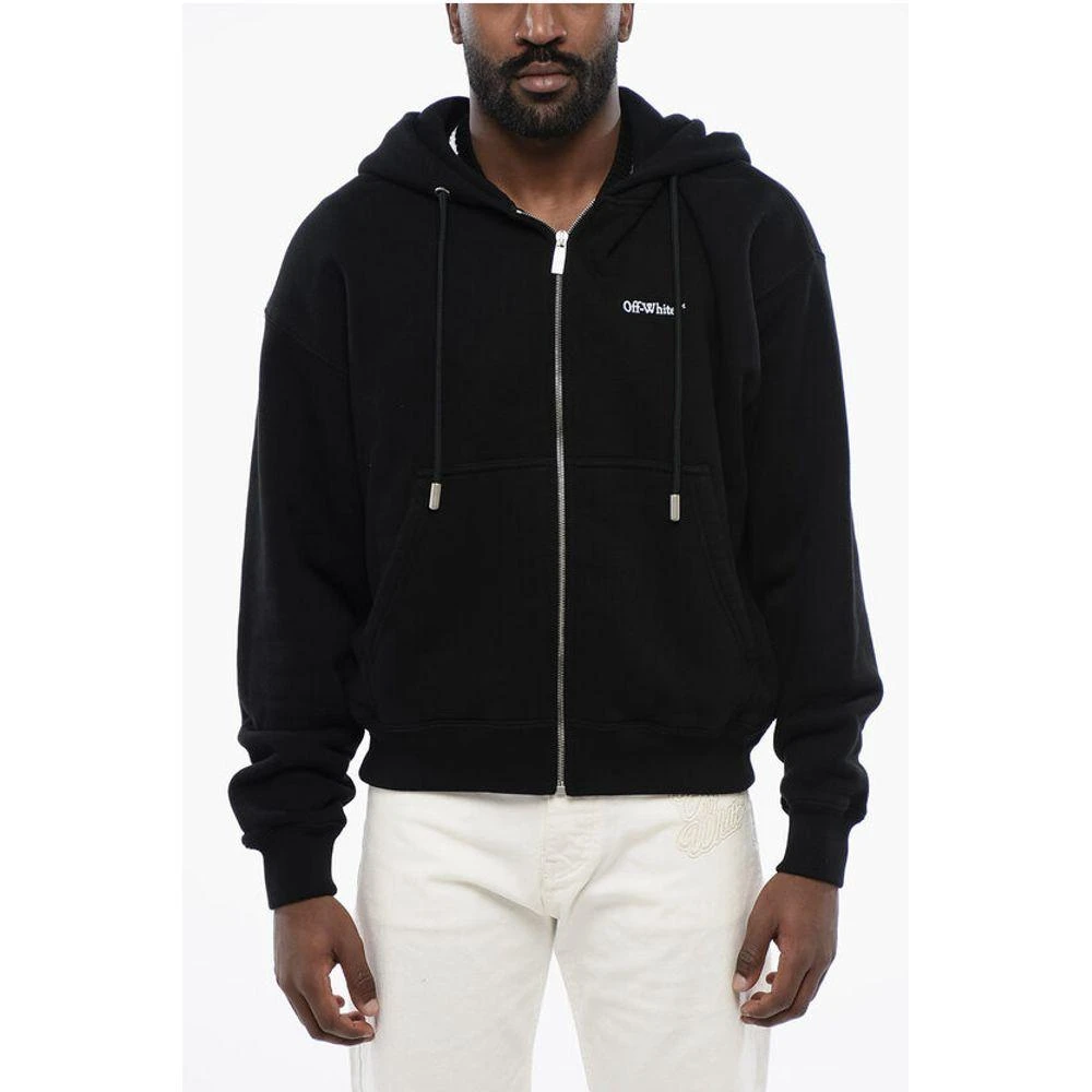 Off-White Off- Hoodie TATTOO ARROW ZIP SKATE with 2 Pockets and Zip Men's Closure 1