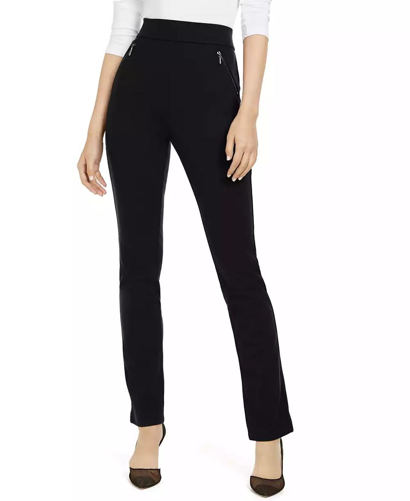 INC International Petite High-Rise Zip-Pocket Pants, Created for Macy's