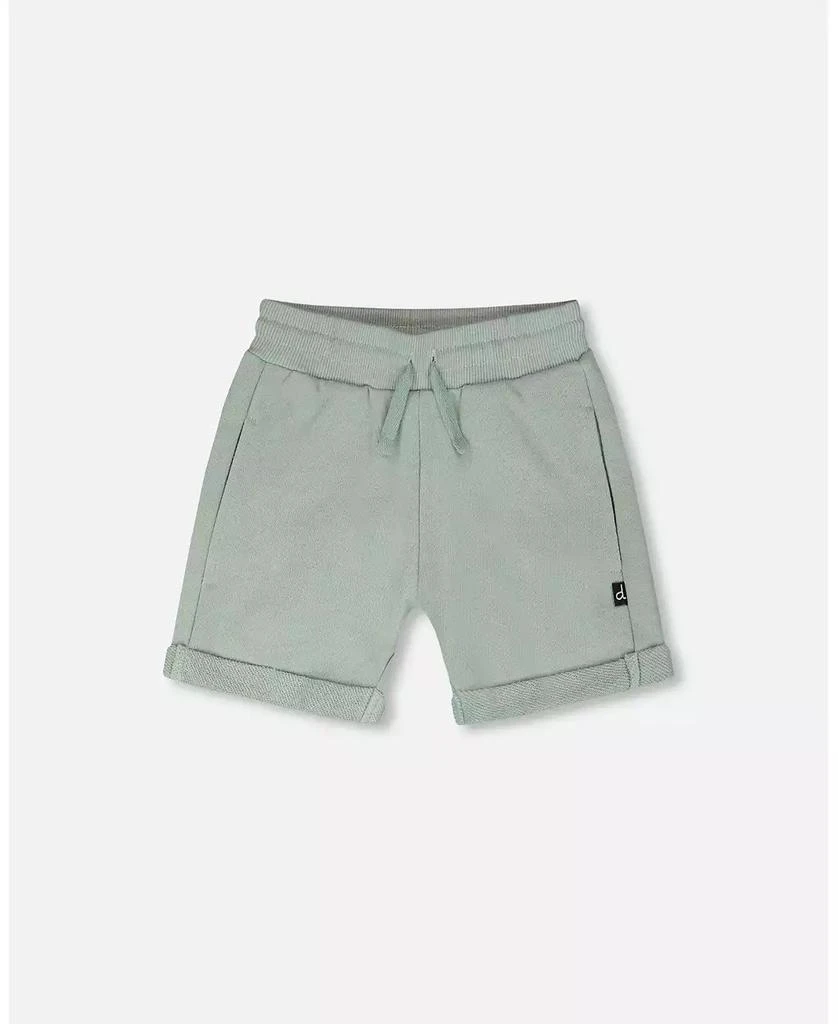Deux par Deux Toddler Boys French Terry Shorts Mint Green