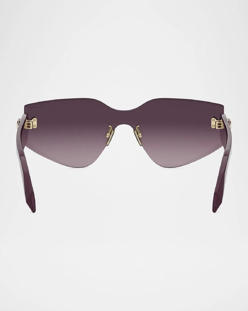BVLGARI Serpenti Rimless Metal & Nylon Shield Sunglasses 5