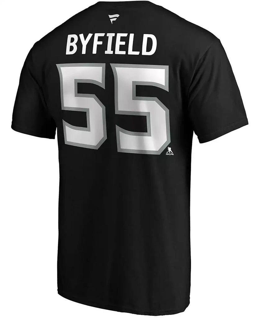 Fanatics Men's Quinton Byfield Black Los Angeles Kings Authentic Stack Name and Number T-shirt 3