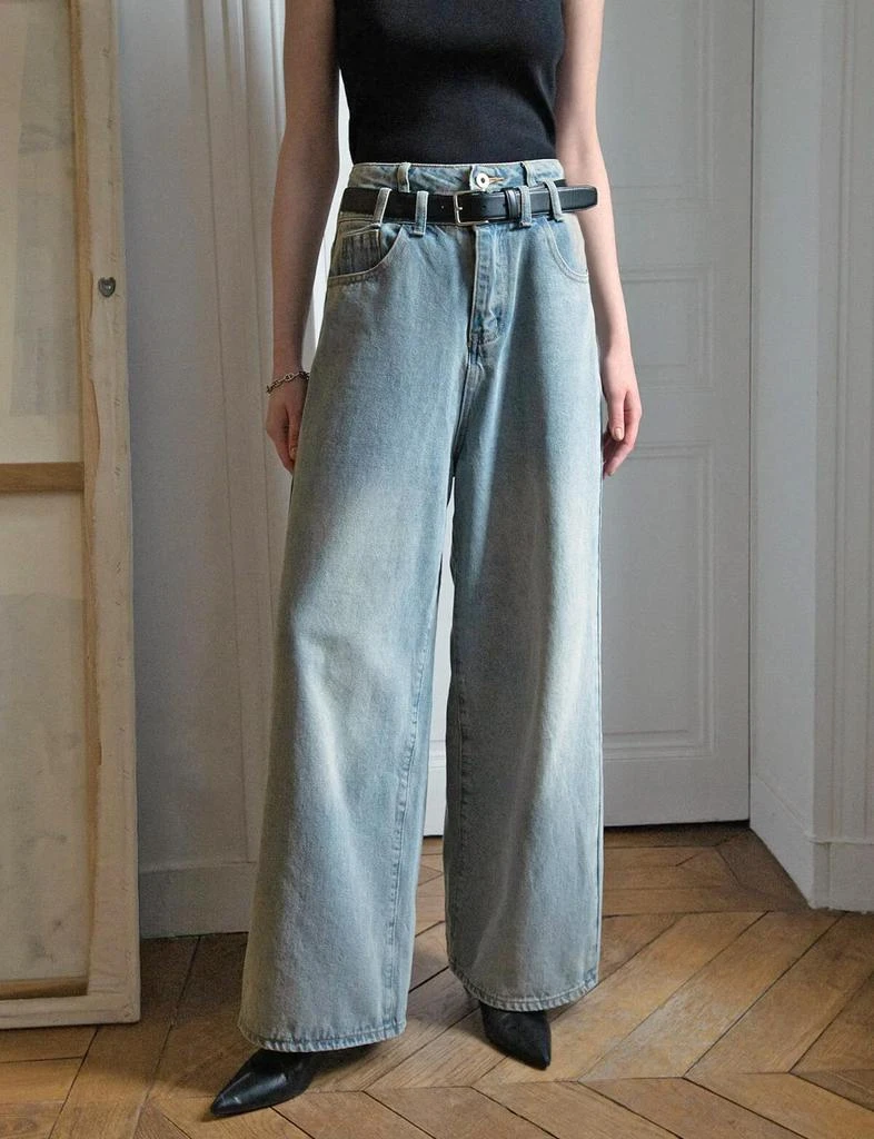 Pixie Market Double Waist Wide Leg Jeans 1