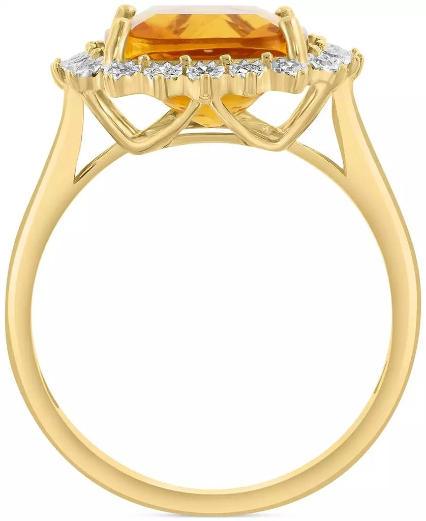 Effy Diamond (1/10 ct. t.w.) & Citrine (3-5/8 ct. t.w.) Ring in 14K Yellow Gold 4