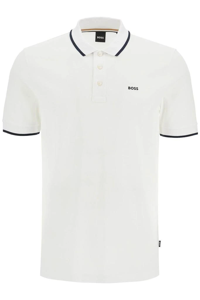 BOSS parlay polo shirt with contrast trims 1