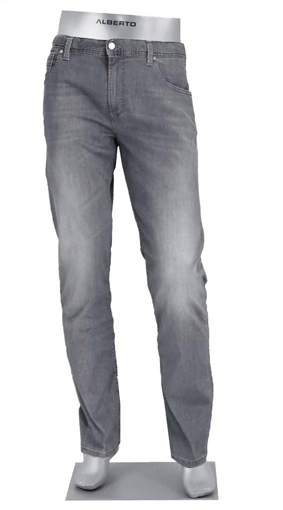 ALBERTO Men's Super Light Tencel Denim Jean In Grey