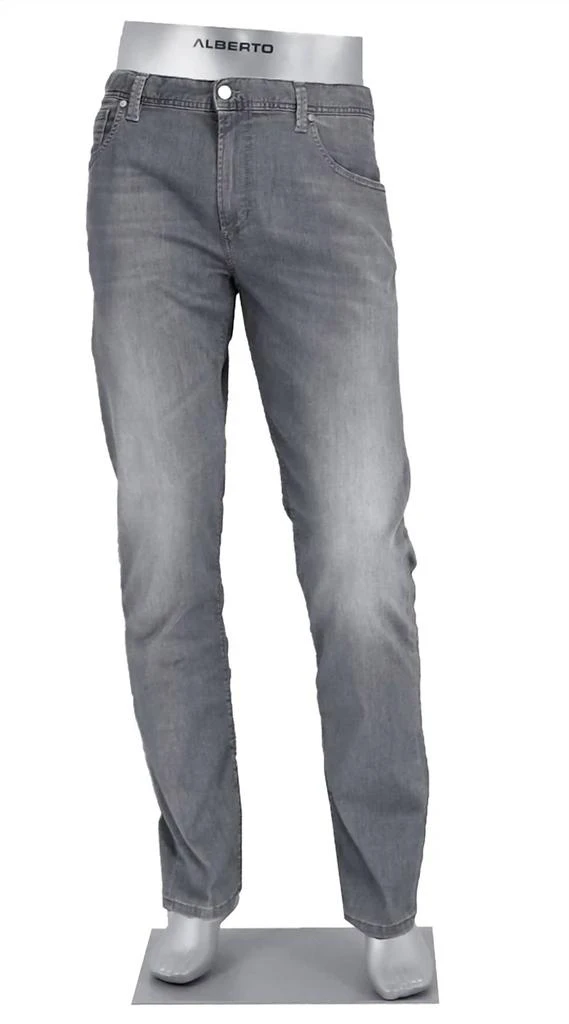 ALBERTO Men's Super Light Tencel Denim Jean In Grey 1