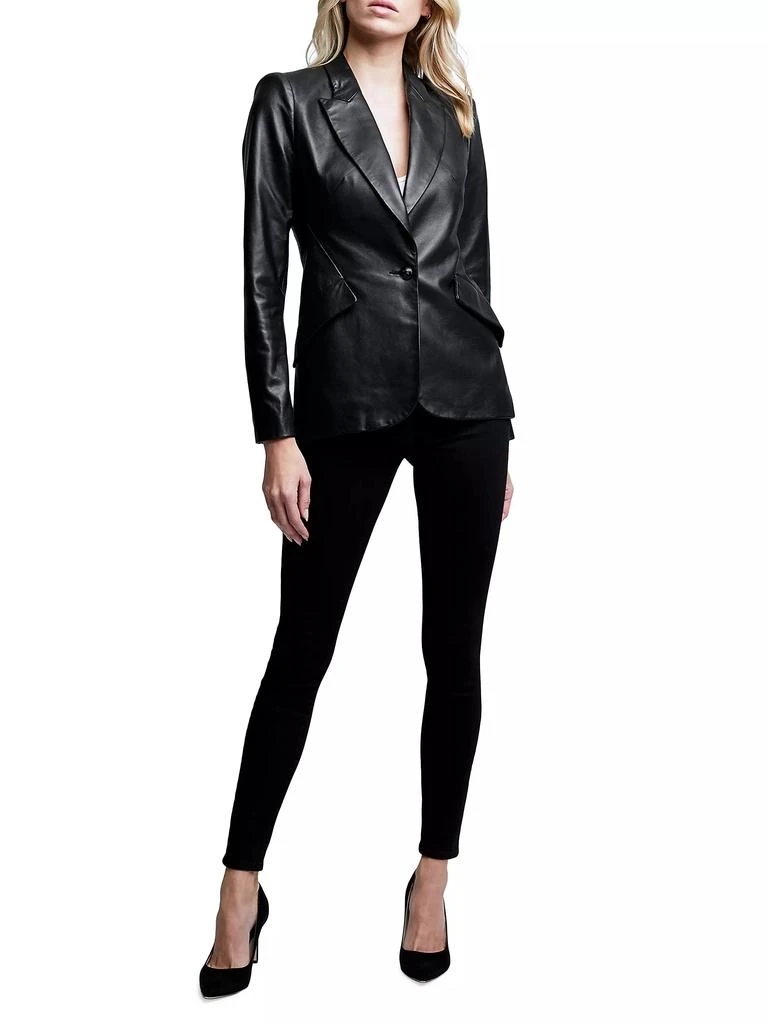L'Agence Chamberlain Leather Blazer 2