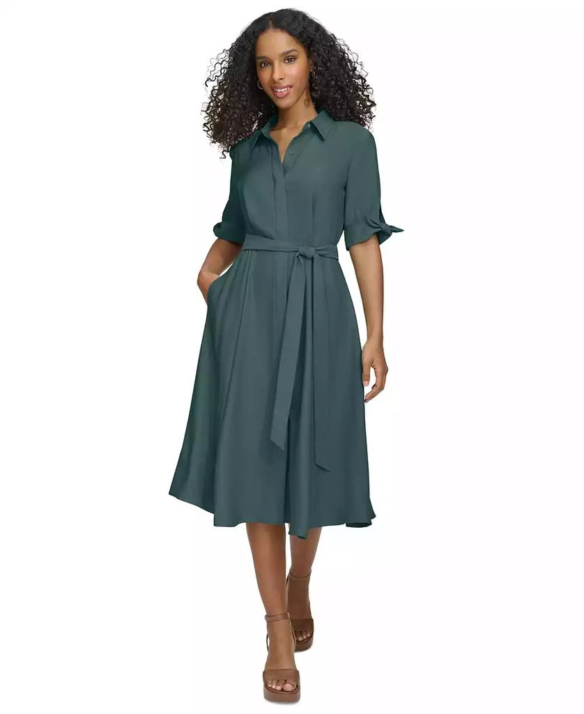 Calvin Klein Women's Tied Sleeve Shirtdress 1
