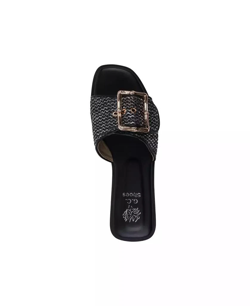 GC Shoes Women's Indie Woven Buckle Flat Sandals 4