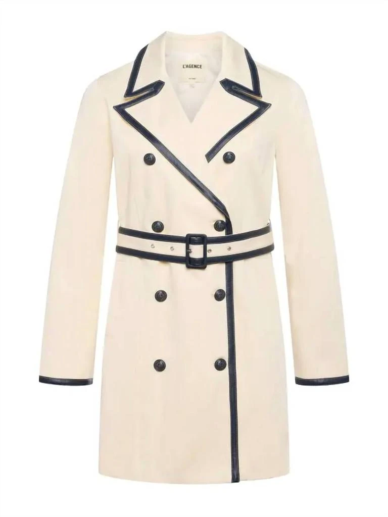L
Agence L
Agence - Toru Leather Trim Trench Coat 5
