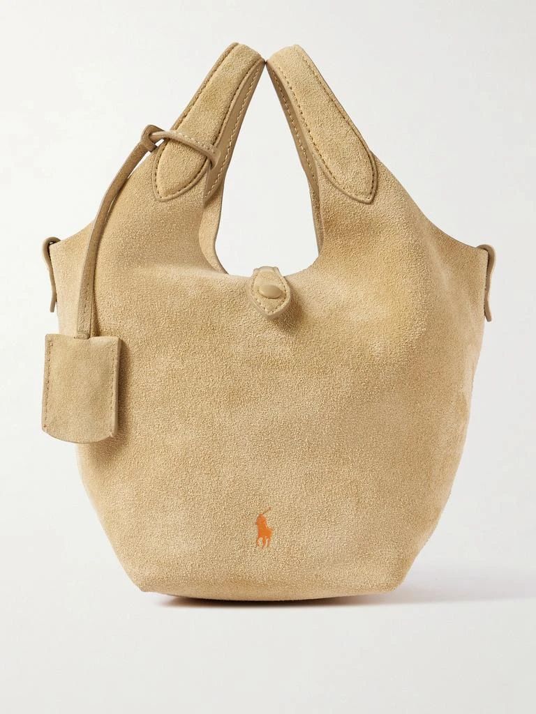 Ralph Lauren Polo Play Small Suede Tote - Beige