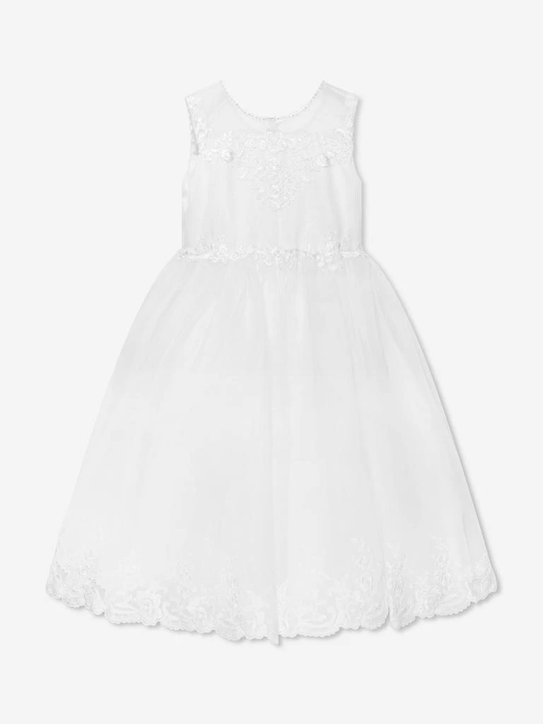 Sarah Louise Sarah Louise Girls Ceremonial Ballerina Length Dress in Ivory 1