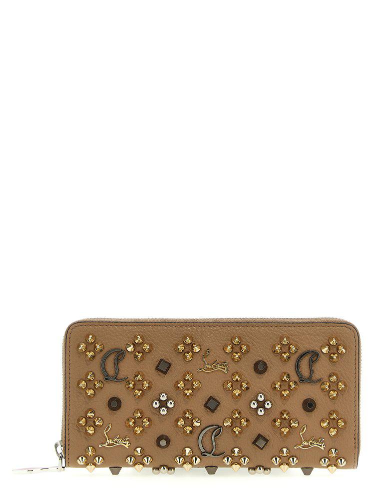 Christian Louboutin Christian Louboutin Panettone Studded Zip-Around Wallet