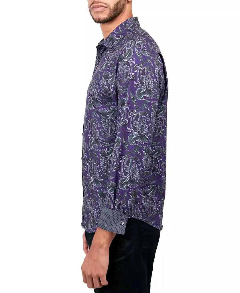 Society of Threads Men's Regular-Fit Non-Iron Performance Stretch Paisley Button-Down Shirt 3