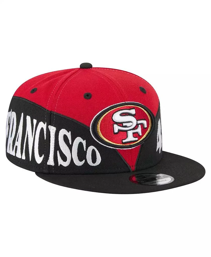 New Era Men's Scarlet/Black San Francisco 49ers Split 9FIFTY Snapback Hat 1