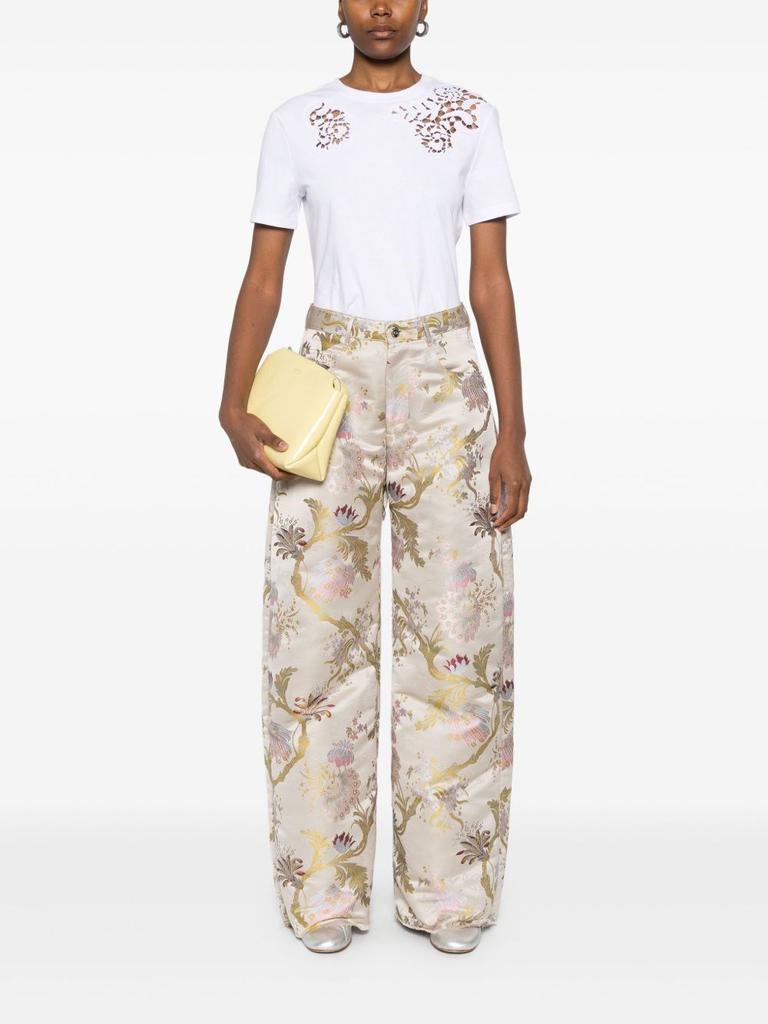 ERMANNO ERMANNO SCERVINO - Lace Detail Cotton T-shirt