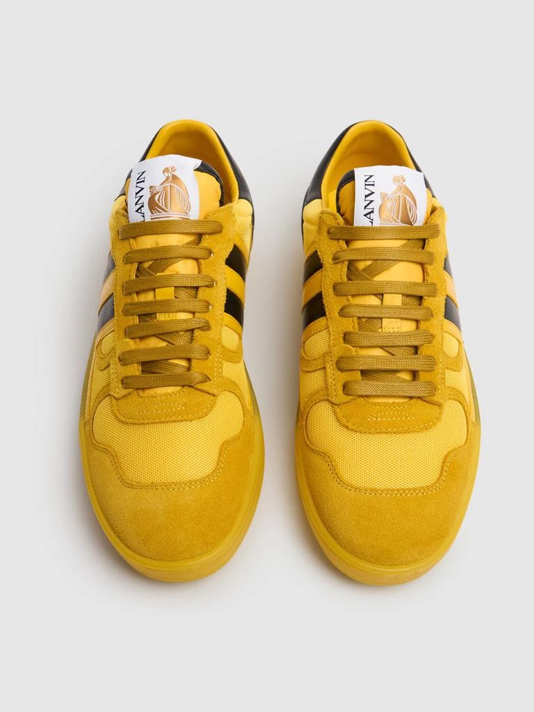 Lanvin Clay Leather & Mesh Low-top Sneakers 1