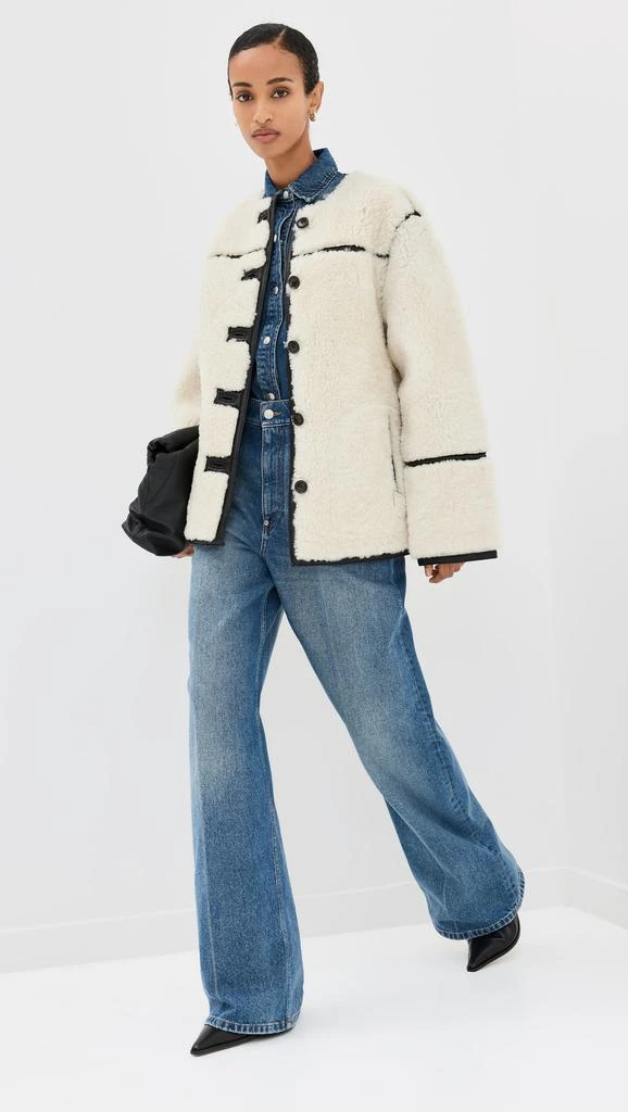 VERONICA BEARD Anya Reversible Shearling Coat 5
