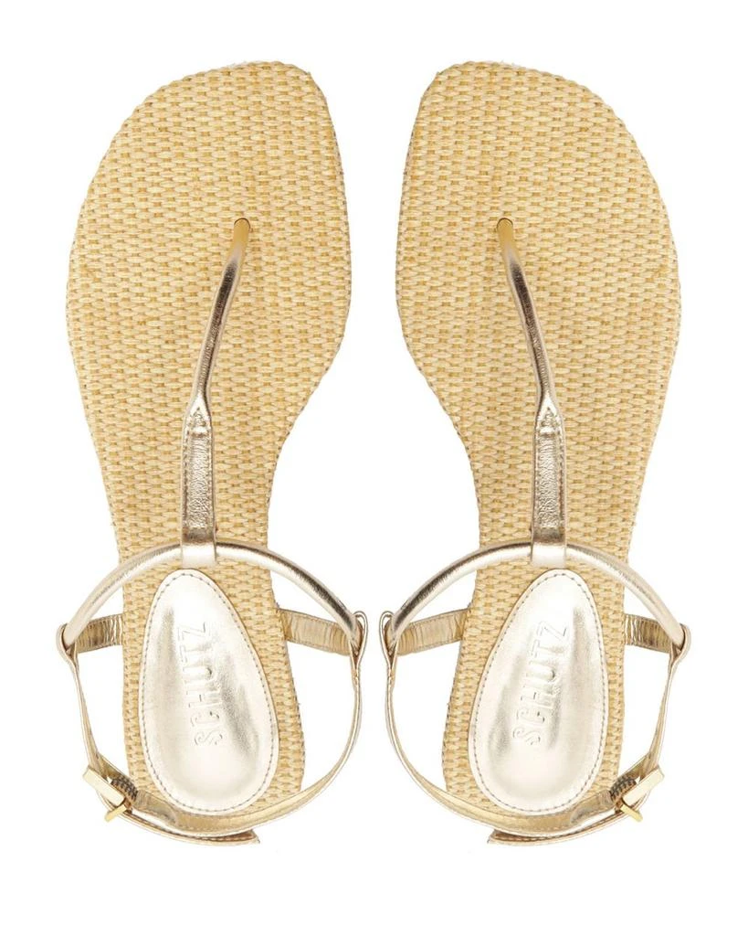 Schutz Women's Elsha Flat T Strap Sandals 7