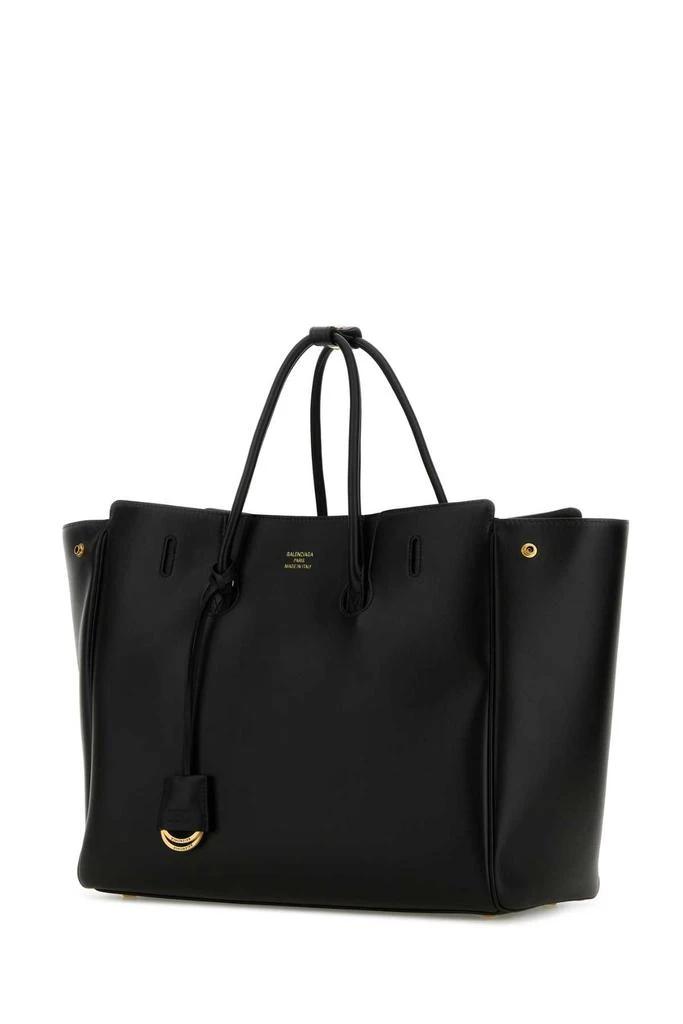 Balenciaga BLACK LEATHER CARRY ALL HAMPTON SHOPPING BAG 2
