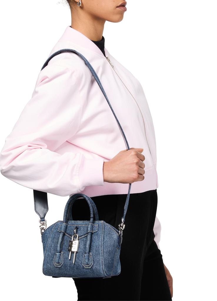 Givenchy Antigona Toy Lock bag in washed denim - Tote Bags