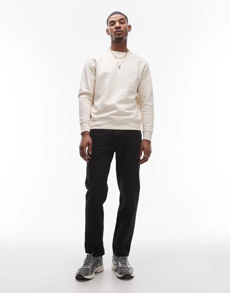 Mango Mango Moby relaxed straight fit jeans in black 1