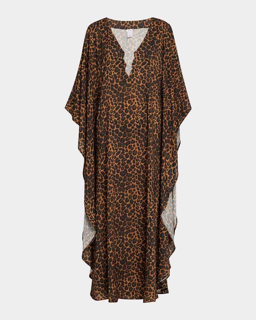 Fisch Thalassa Leopard-Printed Caftan Coverup