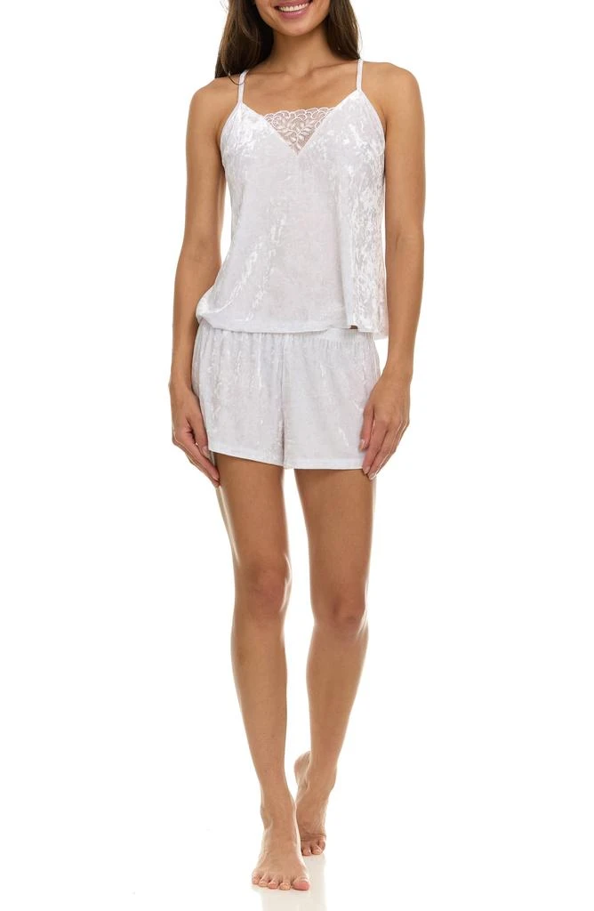 Flora Nikrooz Rebecca Crushed Velvet Cami & Shorts Pajama Set 1