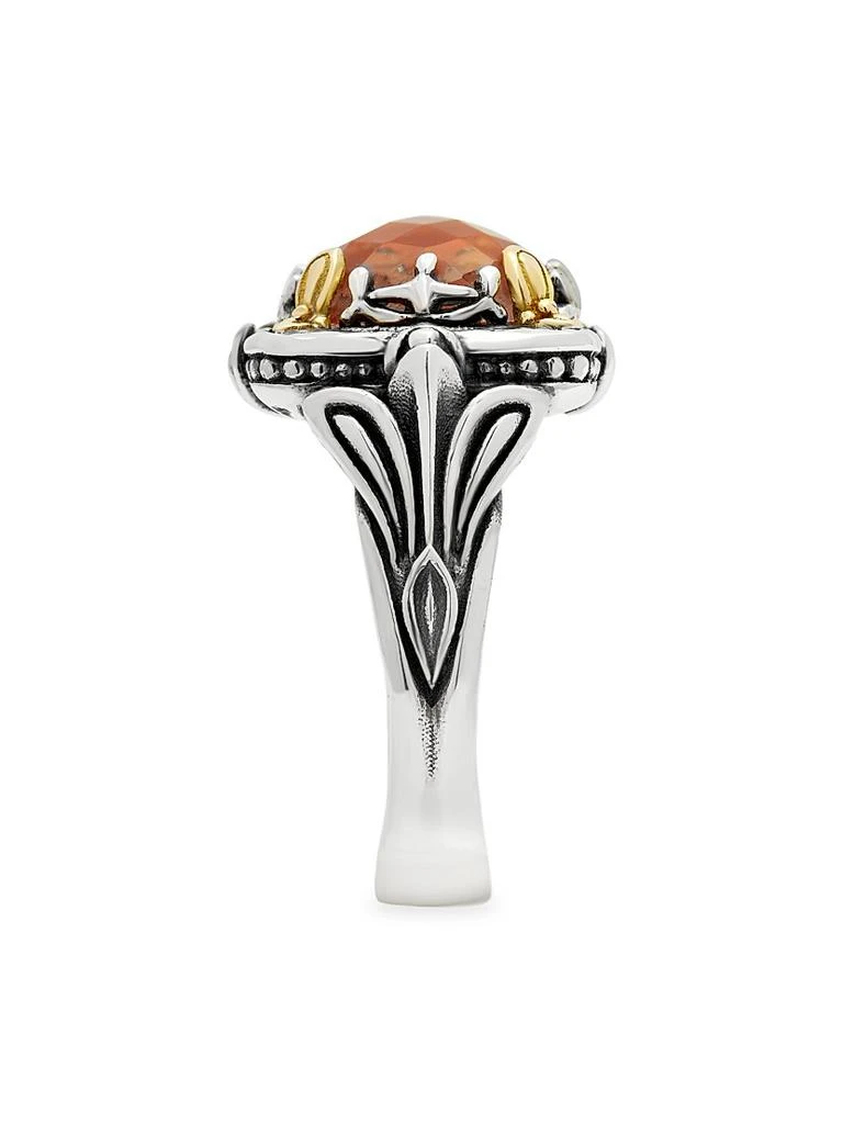 Konstantino Scion Sterling Silver, 18K Yellow Gold & Carnelian Doublet Ring 3