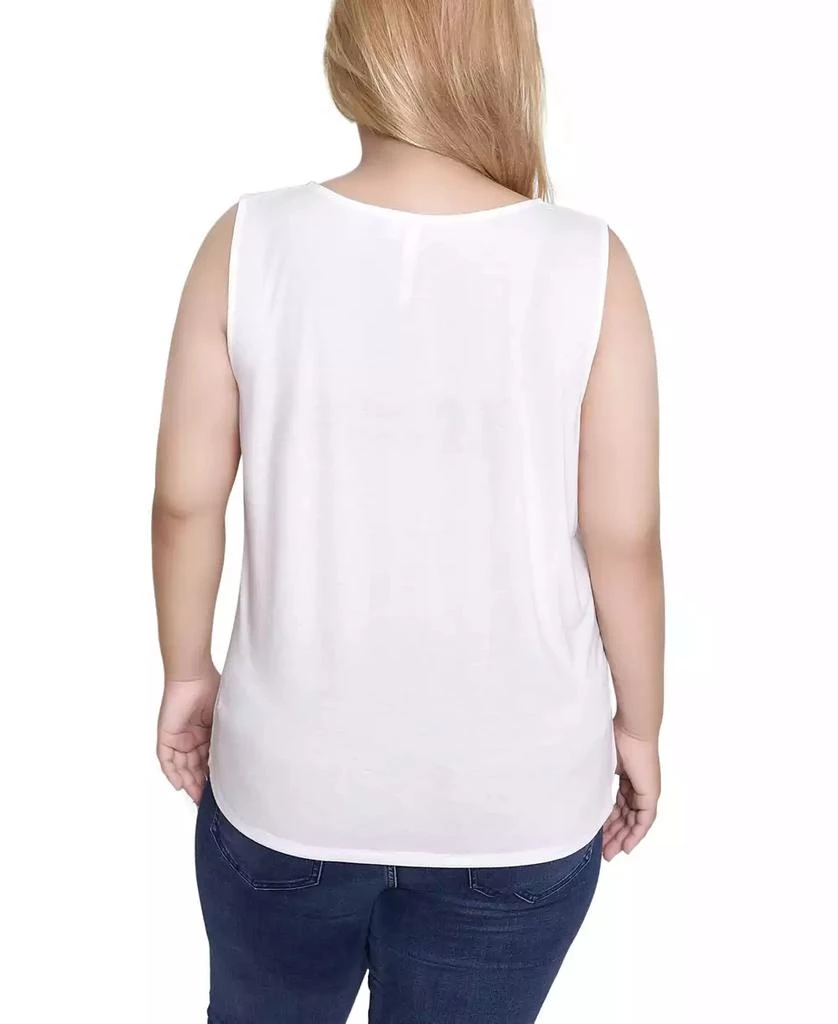 NY Collection Plus Size Sleeveless Tie Detail Top 2