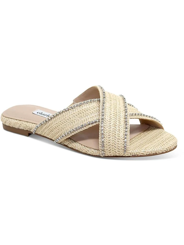 Charles David Kenya Womens Embellished Slip On Slide Sandals 1