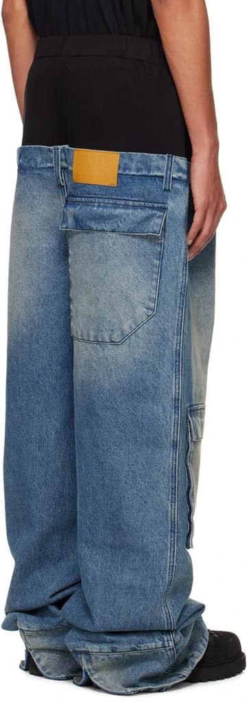 SPENCER BADU Blue Double Layered Jeans 3
