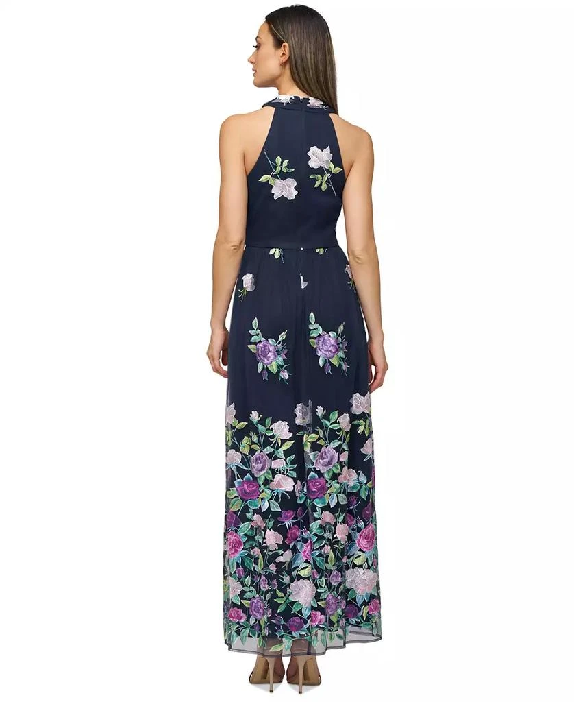 JS Collections Women's Dassie Floral V-Neck Tie-Waist Gown 4