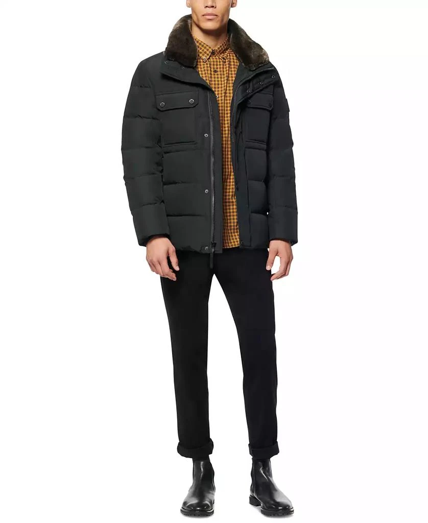 Marc New York by Andrew Marc Men's Godwin Quilted Trucker Jacket with Removable Faux-Fur Trim 4
