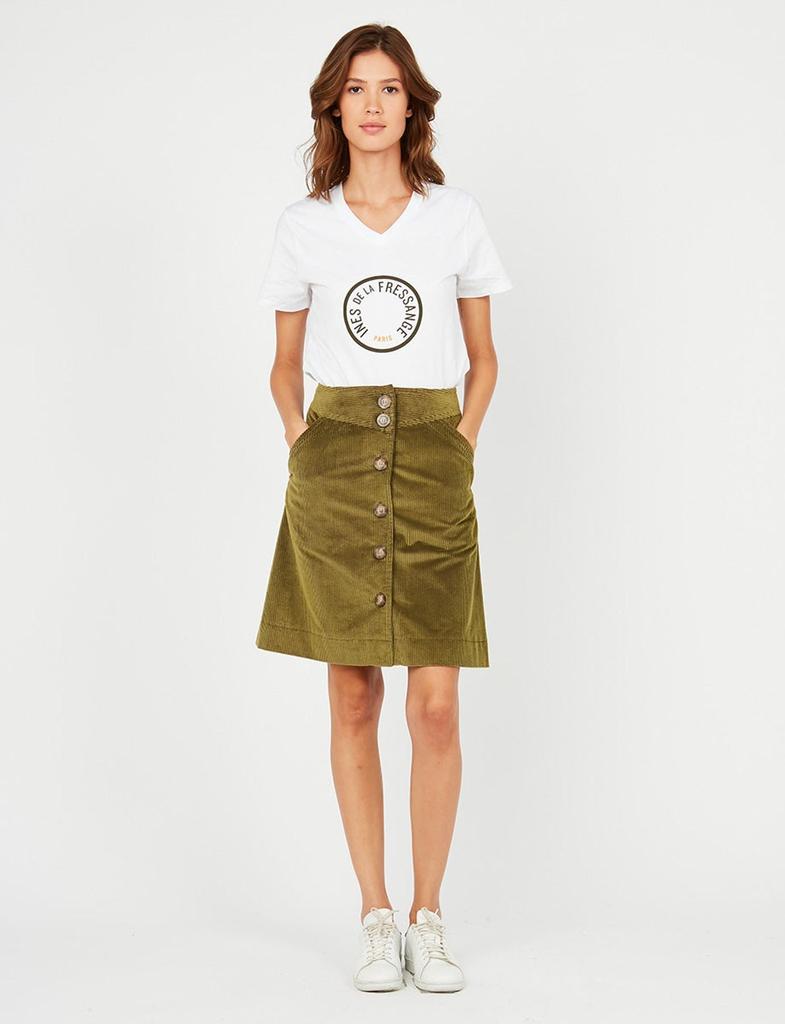 INES DE LA FRESSANGE PARIS Estelle green skirt