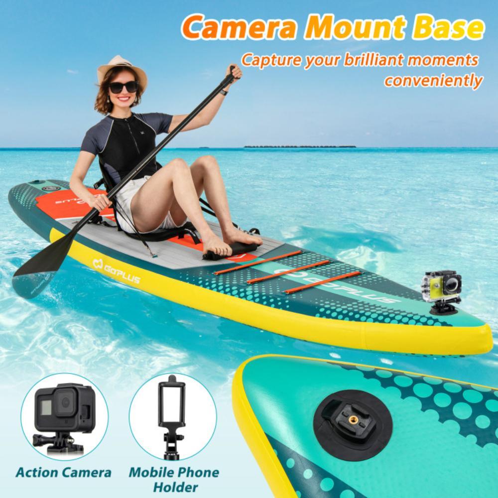 Hivvago 11 Feet Inflatable Stand Up Paddle Board with Kayak Seat for Adults-L