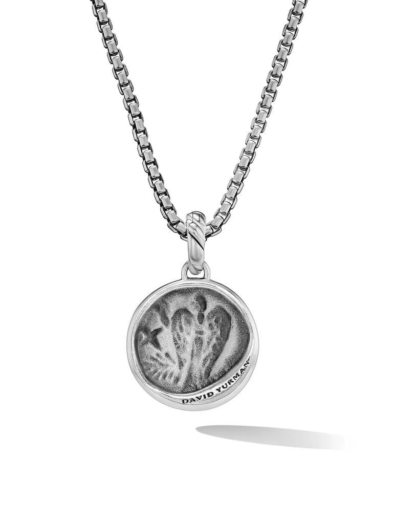 David Yurman Virgo Amulet in Sterling Silver with 18K Yellow Gold and Diamonds, 19MM