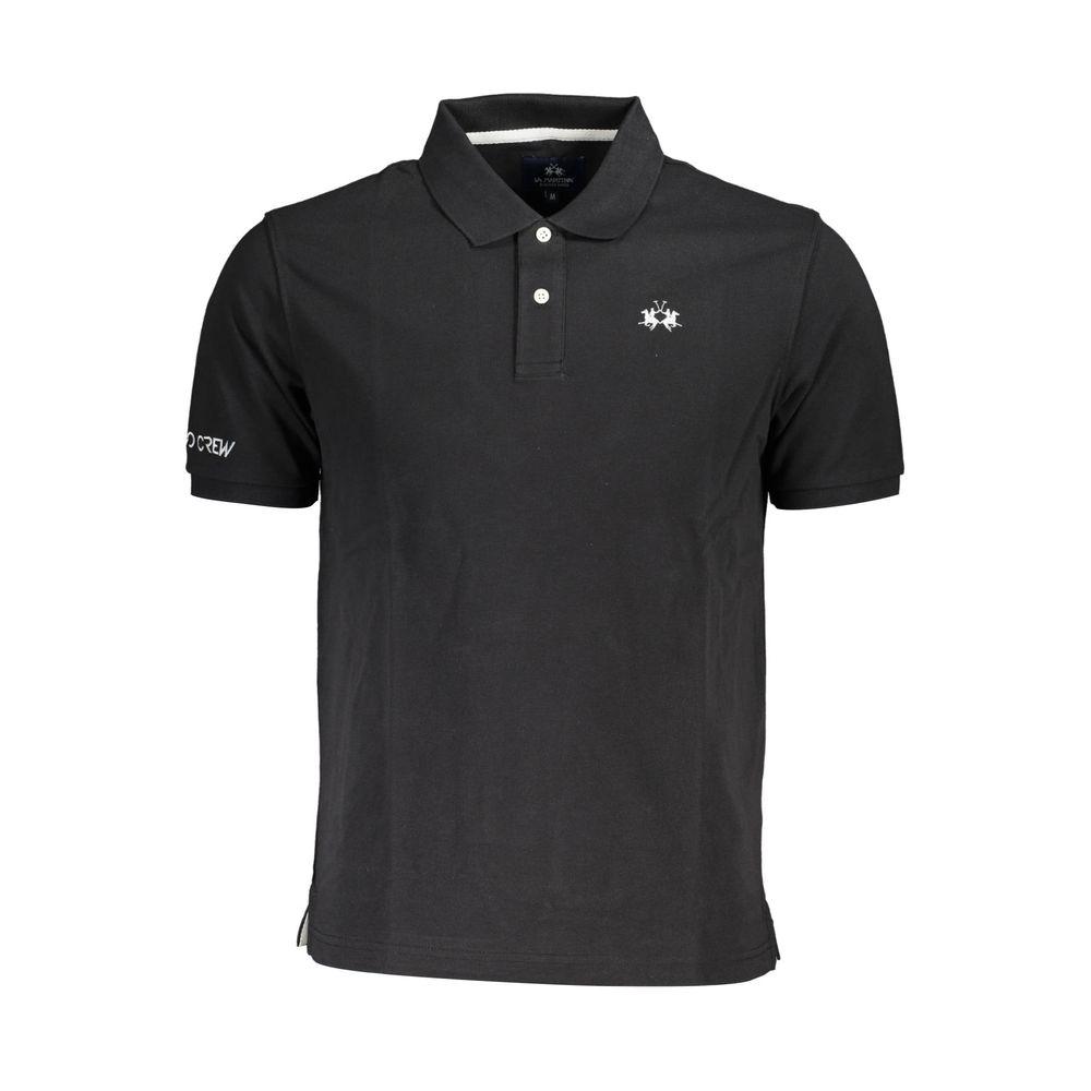 La Martina La Martina Black Cotton Men Polo Shirt