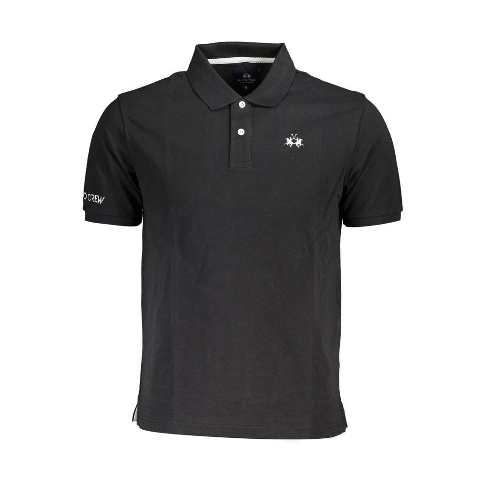La Martina La Martina Black Cotton Men Polo Shirt 1