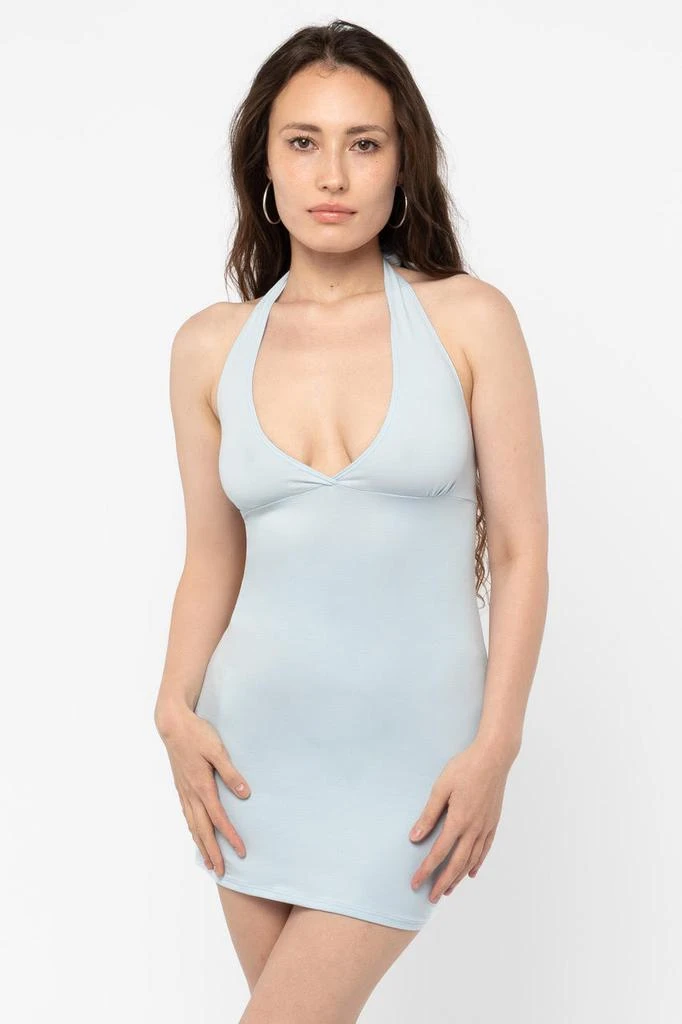Los Angeles Apparel 8372 - Cotton Spandex Halter Mini Dress 38