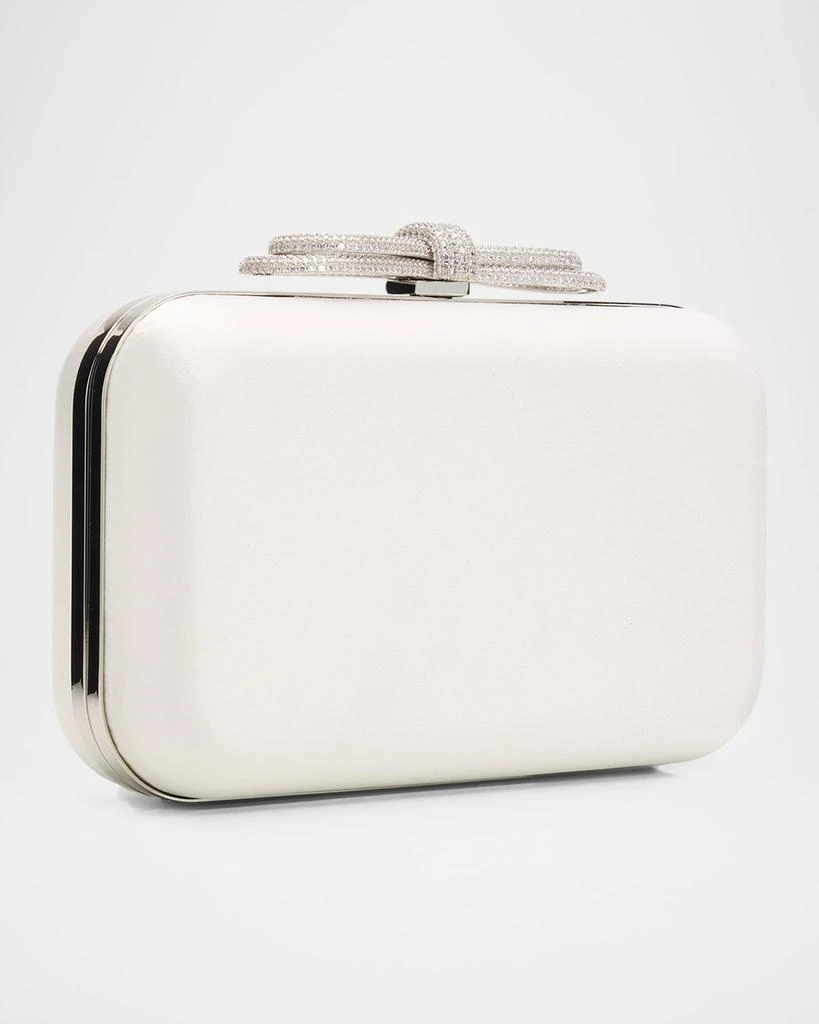 Mach 
Mach Satin Double Crystal Bow Clutch Bag 3