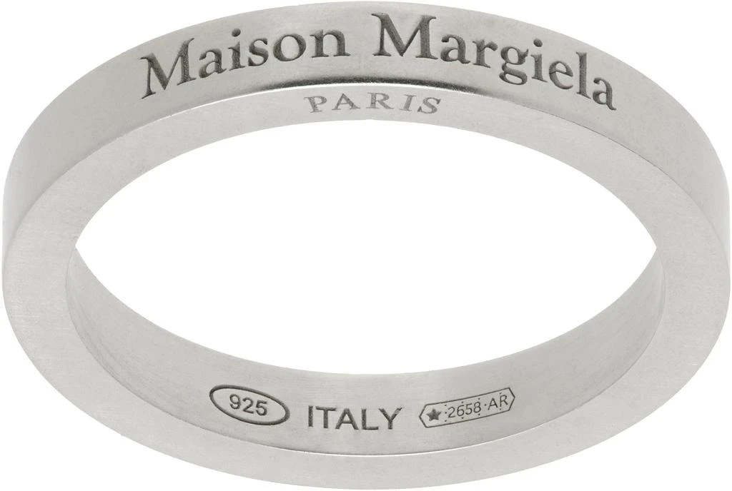 MAISON MARGIELA Silver Logo Ring